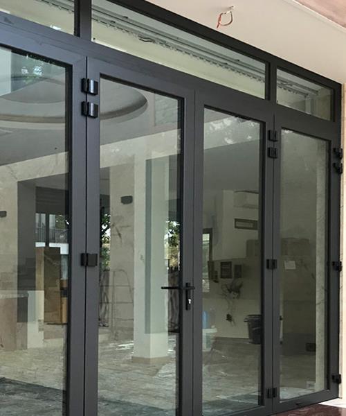 Aluminium doors and windows.